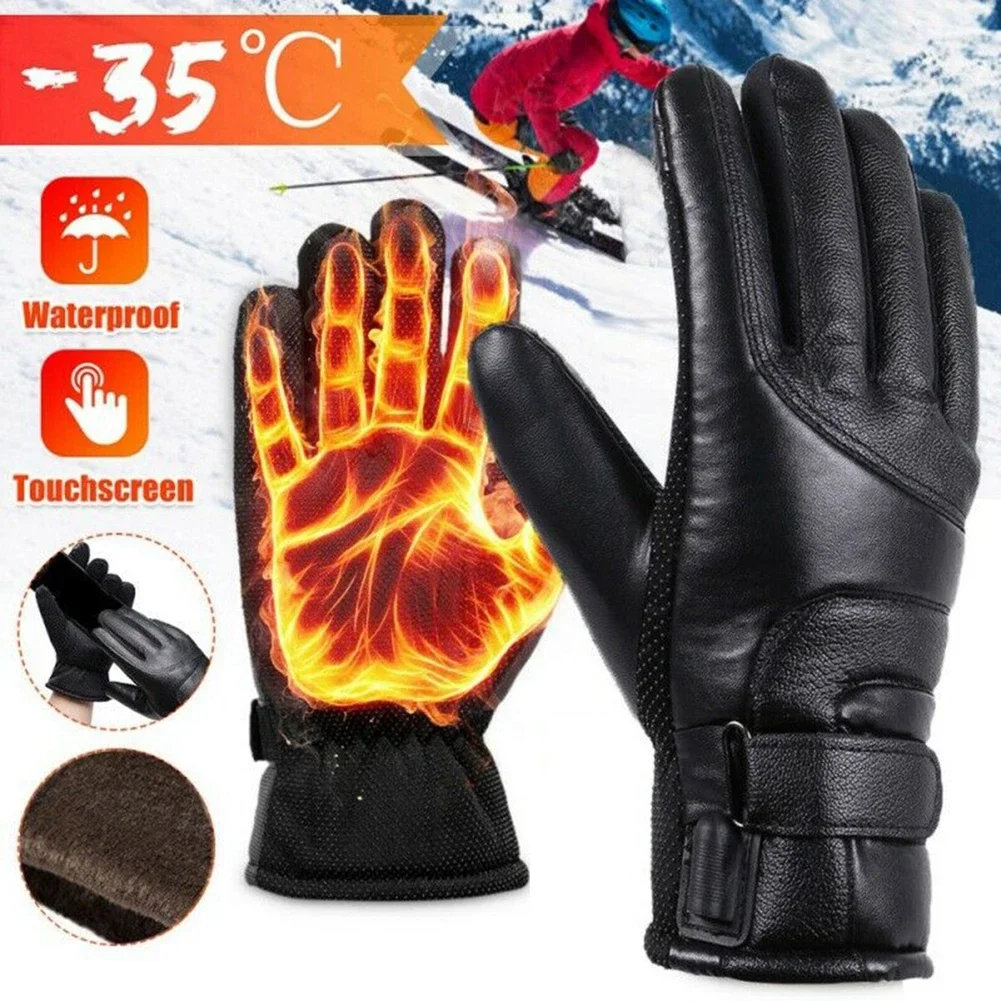 USB Winter Gloves Motorcycle Skiing Fishing Glove Temperature Adjustable Heating - £18.28 GBP+