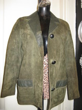 Vintage 50s 60s suede Boho rockabilly western coat jacket 12 VLV - £58.01 GBP