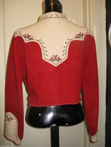 Sherrie Heath rockabilly western native deerskin handmade leather jacket... - £437.22 GBP