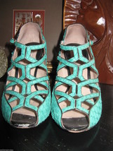 Reiss Aubrey gladiator snake kingfisher heels sandals stilettos Shoes 8.... - $72.58
