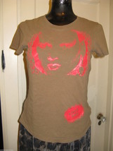 Sue Catwoman Paper Doll Productions well worn punk rock t-shirt top Small S - $25.98