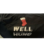 T-Shirt WELL HUNG stocking for Santa Christmas present gift crew neck - €8,55 EUR