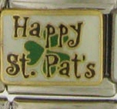 Happy St Pat&#39;s  #2 Wholesale Italian Charm In 9 Mm - $15.00