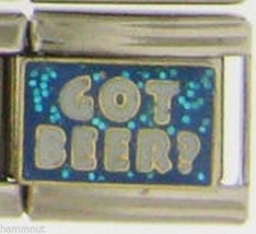 Got Beer? Glitter Wholesale Italian Charm 9 Mm K21 - £10.67 GBP