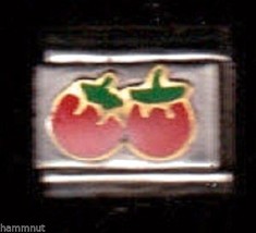Red Pair Of Tomatoes  Wholesale Italian Charm In 9 Mm Lot#14 - £10.57 GBP