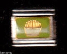 French Fries Green Background Wholesale Italian Charm In 9 Mm Lot#14 - £10.69 GBP