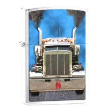 Brushed Chrome Diesel Big Rig  Truck Zippo Lighter - $631.02 MXN