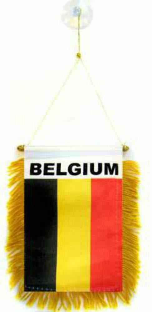 K&#39;s Novelties Belgium Mini Flag 4&quot;x6&quot; Window Banner w/Suction Cup - $2.88