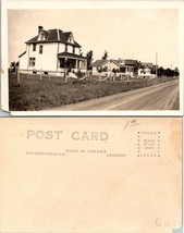 USA Unknown Location Street View of Two Story Homes Fence RPPC Antique Postcard - £7.49 GBP