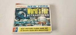 Vintage New York WORLD&#39;S FAIR Mini Picture FLASH CARD SET  1964-65 - $15.74
