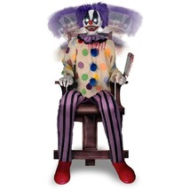 Haunted Hill Farm Motion-Activated Thrashing Clown with a Meat Cleaver by - £109.06 GBP