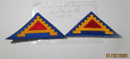 MILITARY ARMY PATCH 7TH ARMY ARTILLERY  2 PCS WWII ERA NOS VINTAGE - £30.92 GBP