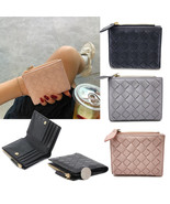 Women&#39;s Small Bifold Woven Wallet, Zipper Coin Compartment, Gift for Her - €18,08 EUR