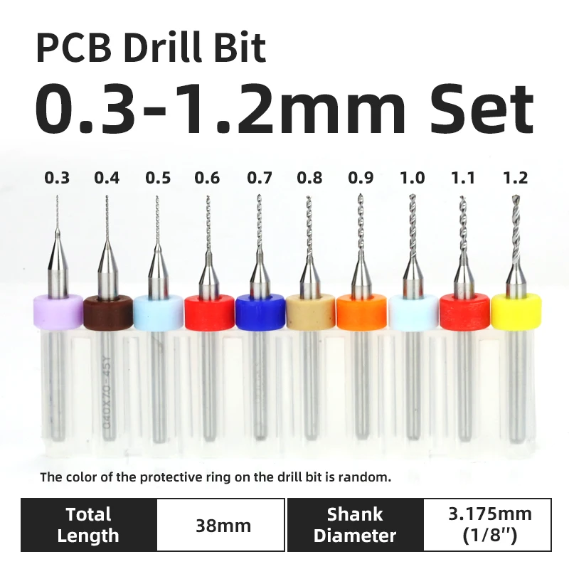10pcs 0.3-1.2mm PCB Drill Bit MiTungsten Steel Bit For Printed Circuit d Mini CN - £29.77 GBP