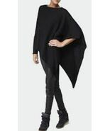 Helmut Lang Core Cashmere Alpaca Soncho Poncho Sweater Black P XS - €137,11 EUR