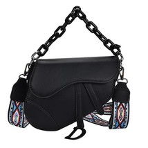 2021 Pu Ethnic Style  Bag Trend, Luxurious Chain Design Saddle Messenger Bag for - £149.24 GBP