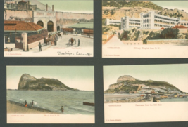 GIBRALTAR-MILITARY HOSPITAL-MARKET-OLD MULE~1900s Lot Of 4 Tint Photo Postcards - £9.02 GBP