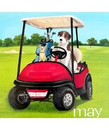 Dogs Riding In Golf Cart May Dog Days Poster Calendar 14 x 11&quot; Art Leigh... - $42.03 CAD