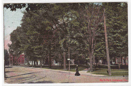 North Park &amp; Street Ashtabula Ohio 1913 postcard - £4.67 GBP