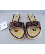 Women&#39;s Buckle Slide Sandal, Easy USA Style #S7817, Dark Brown NEW - $151.10 MXN