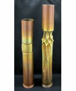 Thomas Roy Markusen Pair of Vintage “Tortured” Brutalist Copper Candlest... - $890.01