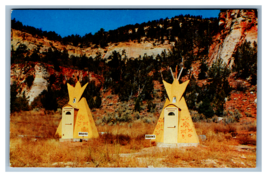 Twin Teepees in Gateway Lodge, Utah near Zion National Park Postcard Unposted - £3.93 GBP