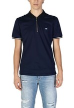 Antony Morato Men Polo Blue Designer Shirt Logo 2025 Collection - $1,291.83 MXN
