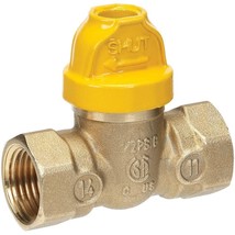 1/2 in. Brass FIP x FIP Safety Gas Ball Valve - $32.23