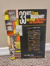 33 Hits from Broadway For Piano With Words and Chord Names - Frank Music... - $7.99