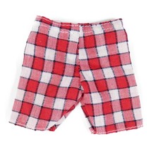 Vintage 1985 Barbie Ken Twice As Nice Fashions Red White Plaid Checked Shorts - £4.69 GBP