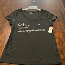 Joe Boxer Selfie Black Cap Sleeve Tee Size XL - £9.29 GBP