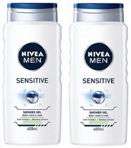 (Pack of 2) Nivea Men Sensitive 3 in 1 Shower Gel 400ml - £21.33 GBP