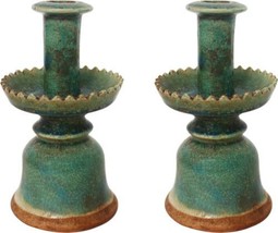Candleholders Candleholder Candlestick Speckled Green Colors May Vary Variable - $289.00