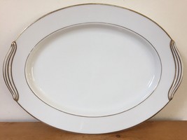 Vtg Noritake Fine China 5930 Dawn Porcelain Gold Accents Serving Platter... - £62.47 GBP