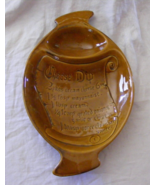 Vintage Brown California Pottery U.S.A Chip Tray w Cheese Dip Recipe Ins... - €27,35 EUR