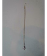 Light Gold Chain With Purple Stone and Rhinestone- Classy! - $251.12 MXN