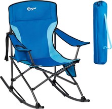 Portal Outdoor Rocking Chair Camping Folding Portable Rocker With, Science Blue - $99.94