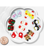 Instant NAIL CHARM RESIN Christmas Gift, Dog, Santa Claus 14pc - $22.15 CAD