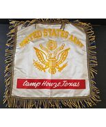 Vintage 1940s WWII Era Army Souvenir Silk Pillow Case Camp Howze Texas B... - €54,27 EUR