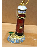 Alsan Victorian Enameling Cloisonné ornament lighthouse 56130 4” palm tr... - €15,44 EUR