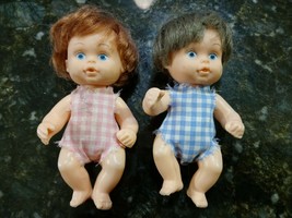 Lot 2 Vintage 1960 Uneeda Pee Wee Boy And Girl Dolls 5" - £20.96 GBP