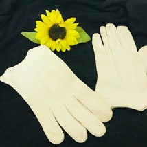 Vtg White Ladies Cotton Scalloped Embroidered Short Gloves Easter Approx... - $6.94