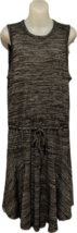 Women’s Black Gray Heathered Tank Dress with Drop Waist-Size M - £22.02 GBP