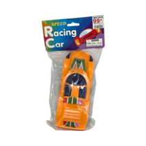 VINTAGE SPEED RACING CAR ORANGE PLASTIC POLYFECT TOYS NEW SEALED - $266.24 MXN