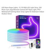 Customizable 13.1ft LED Neon Strip Lights - Waterproof &amp; Music Reactive ... - $48.49 CAD