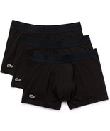 Lacoste Men&#39;s 3-Pack Boxer Briefs Underwear Classic Stretch Black5H3407-... - $406.73 MXN