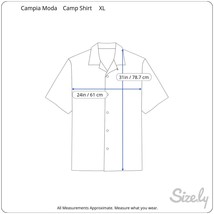 Campia Moda Men Hawaiian camp shirt p2p 24 XL aloha luau tropical fishing rayon - £15.56 GBP