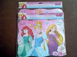 Princess PLACE-MATS Disney Birthdays Sleepovers Parties Dinner Crafts 24 Paper - $9.90