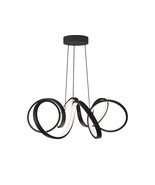 OPEN BOX Artika SWIRL RIBBON Integrated LED Pendant Light Fixture BLACK - $2,257.82 MXN