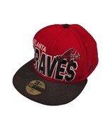 Atlanta Braves 59fifty 7 1/4 Fitted Red Hat Cap MLB Baseball New Era - $13.99